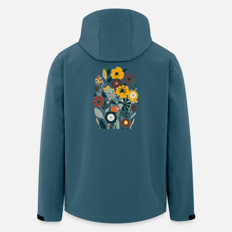 Blumenstrauß - Recycelte Männer Softshell-Jacke von Stanley/Stella - Dunkles Petrol