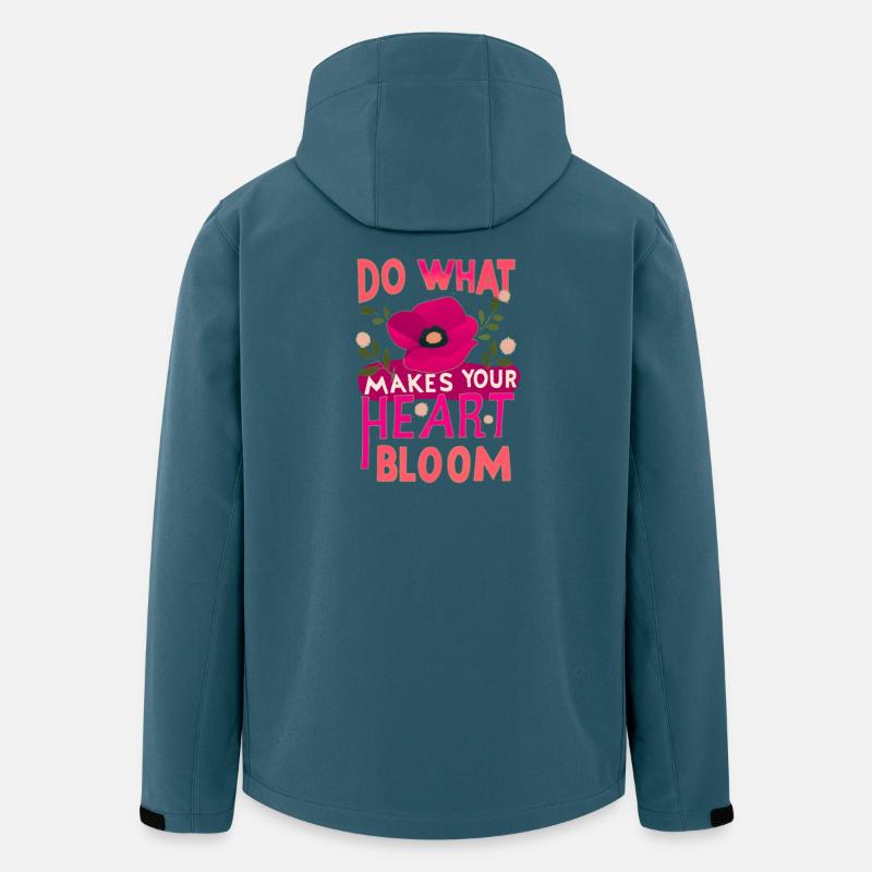 Do what makes your heart bloom. - Recycelte Männer Softshell-Jacke von Stanley/Stella - Dunkles Petrol