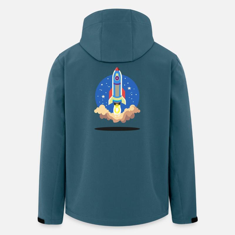 Raketenabschuss - Recycelte Männer Softshell-Jacke von Stanley/Stella - Dunkles Petrol