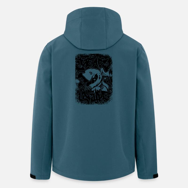 Abstraktes Sternenastronomie-Design - Recycelte Männer Softshell-Jacke von Stanley/Stella - Dunkles Petrol