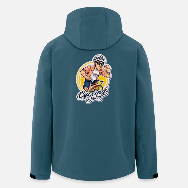 Cycling Daddy Cartoon Sticker - Men’s Recycled Softshell Jacket by Stanley/Stella - stargazer