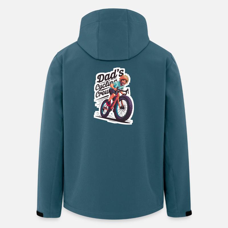 Papas Radsport-Crew Abenteuer-Design - Recycelte Männer Softshell-Jacke von Stanley/Stella - Dunkles Petrol