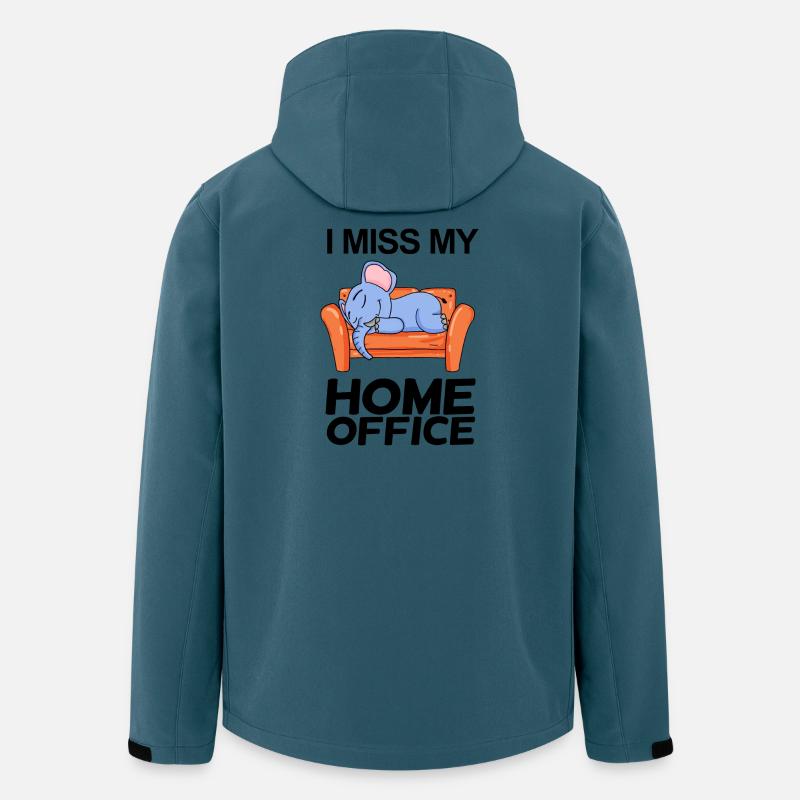 Bureau à domicile Dire drôle - Veste softshell homme en polyester recyclé Stanley/Stella - bleu pétrole foncé