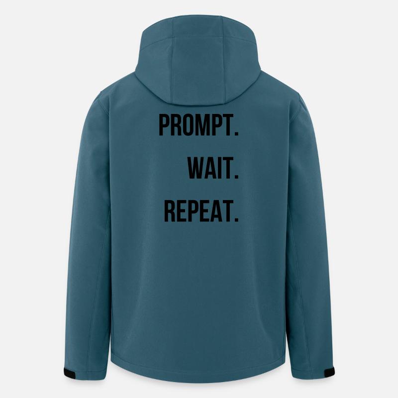 Prompt. Wait. Repeat. - Recycelte Männer Softshell-Jacke von Stanley/Stella - Dunkles Petrol