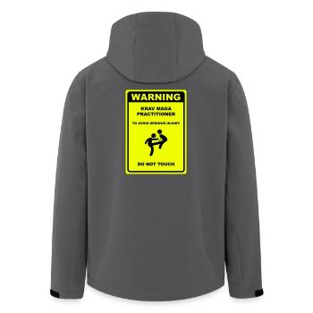 Avertissement! Pratiquant de Krav Maga ! - Veste softshell homme en polyester recyclé Stanley/Stella -  - Dos - AI Model Male 185 light (185cm)