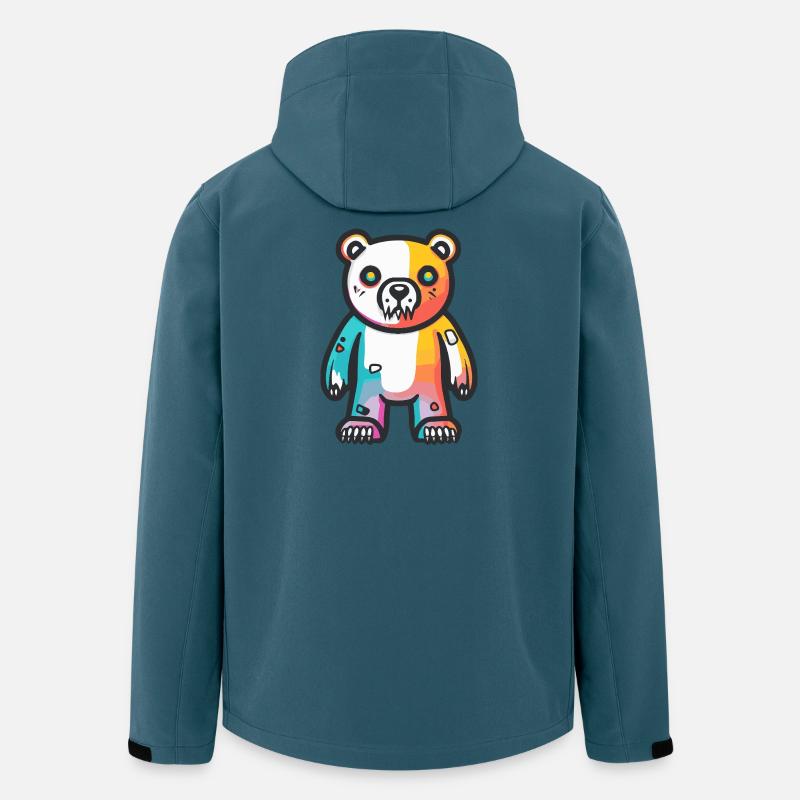 Eisbär Halloween Comic Lustig - Recycelte Männer Softshell-Jacke von Stanley/Stella - Dunkles Petrol