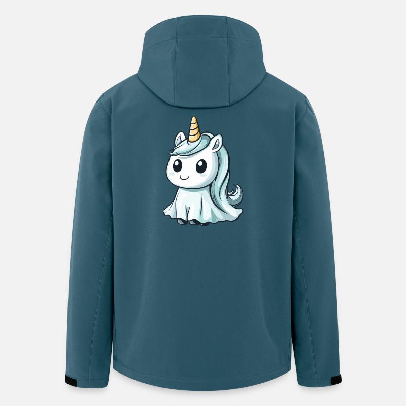 Einhorn Halloween Geist - Recycelte Männer Softshell-Jacke von Stanley/Stella - Dunkles Petrol