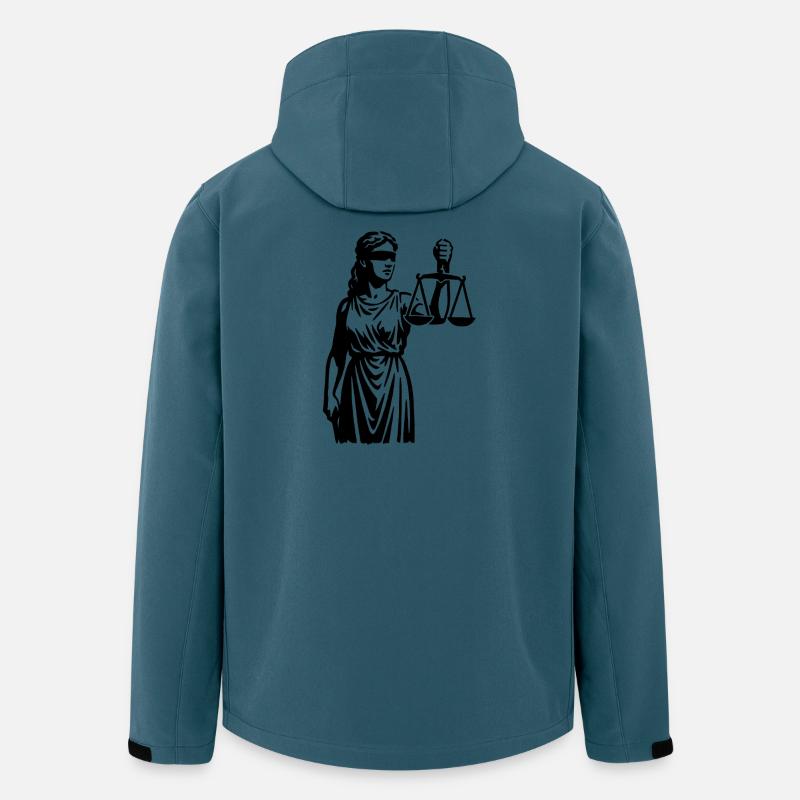 Justiz | Gerechtigkeit in Silhouette - Recycelte Männer Softshell-Jacke von Stanley/Stella - Dunkles Petrol