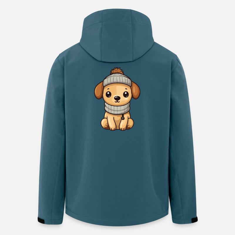 Hund Winter Tier Baby Comic - Recycelte Männer Softshell-Jacke von Stanley/Stella - Dunkles Petrol