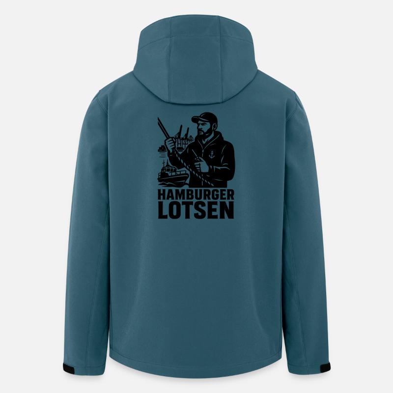Hamburger Lotsen Hafen - Recycelte Männer Softshell-Jacke von Stanley/Stella - Dunkles Petrol