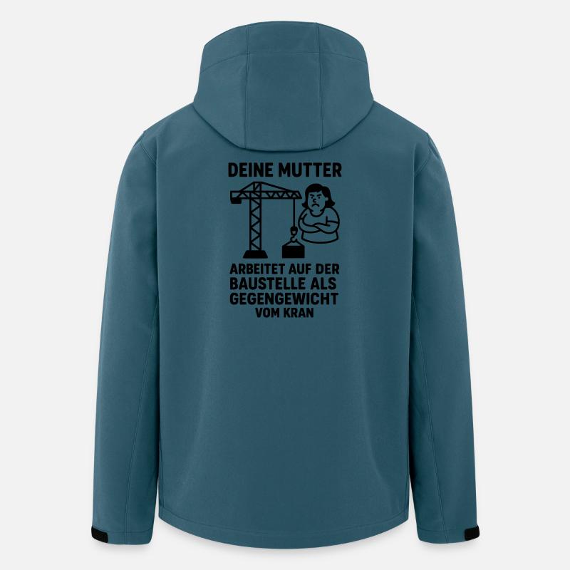  deine mutter witz baustelle gegengewicht - Recycelte Männer Softshell-Jacke von Stanley/Stella - Dunkles Petrol
