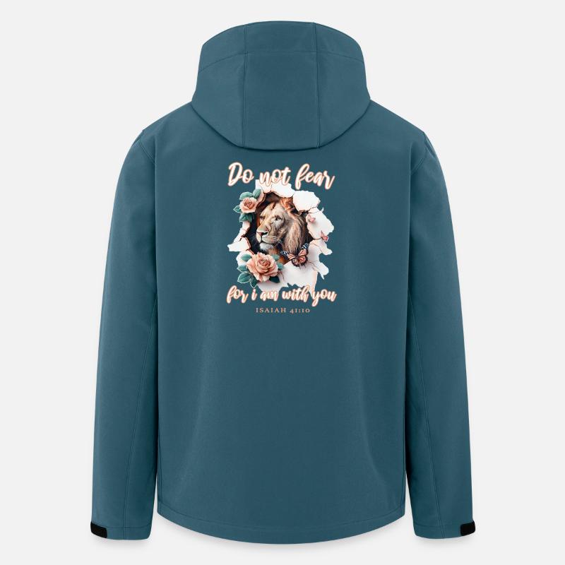 Löwe Bibelvers - Recycelte Männer Softshell-Jacke von Stanley/Stella - Dunkles Petrol