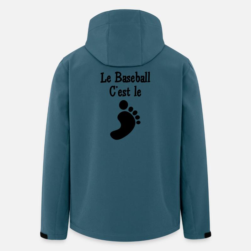 Baseball ist der Fuß - Recycelte Männer Softshell-Jacke von Stanley/Stella - Dunkles Petrol