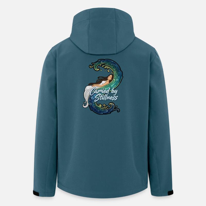 Getragen von der Stille im Liegen - Recycelte Männer Softshell-Jacke von Stanley/Stella - Dunkles Petrol