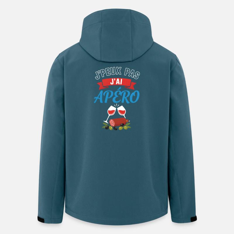Ich habe Aperitif, Toast und Tapas - Recycelte Männer Softshell-Jacke von Stanley/Stella - Dunkles Petrol