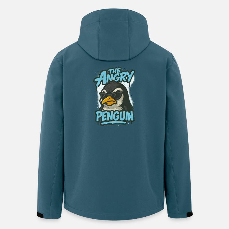 Der ärgerliche Pinguin - Recycelte Männer Softshell-Jacke von Stanley/Stella - Dunkles Petrol