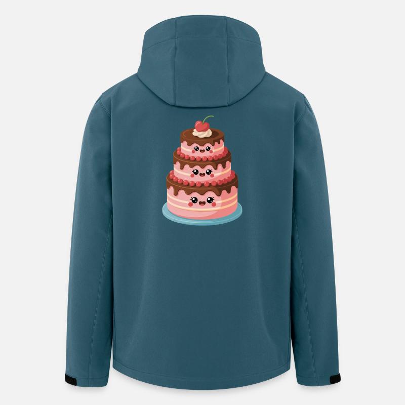 Kuchen Comic süß - Recycelte Männer Softshell-Jacke von Stanley/Stella - Dunkles Petrol