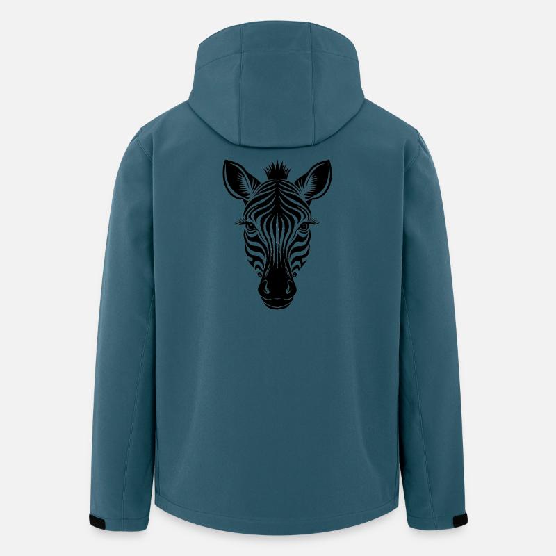 Zebragesicht - Recycelte Männer Softshell-Jacke von Stanley/Stella - Dunkles Petrol
