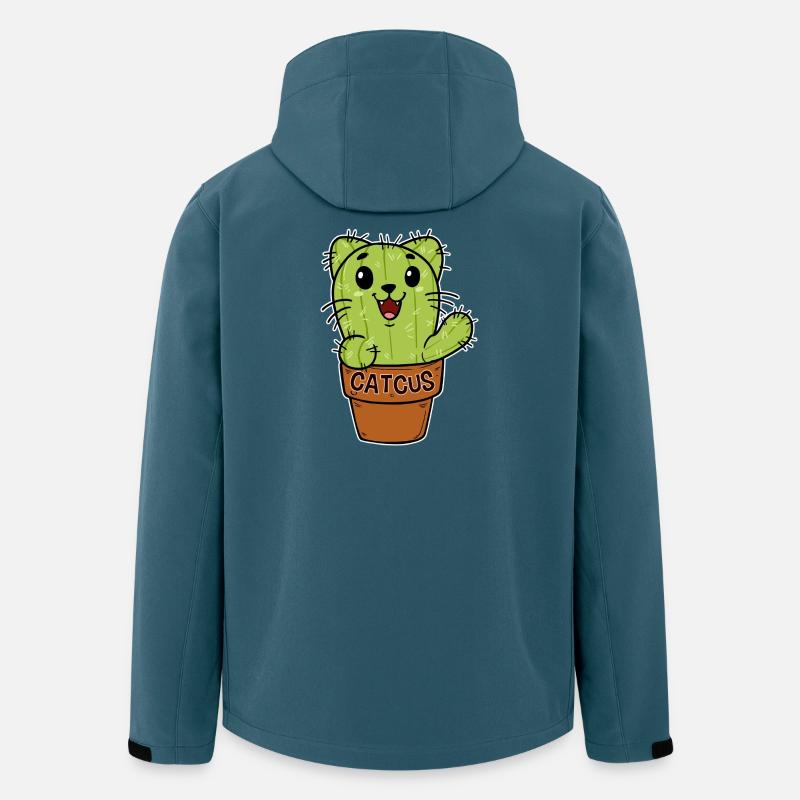 Cactus chaton Cactus Cactus - Veste softshell homme en polyester recyclé Stanley/Stella - bleu pétrole foncé