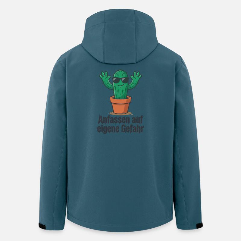 Kaktus Sonnenbrille Warnung ! - Recycelte Männer Softshell-Jacke von Stanley/Stella - Dunkles Petrol