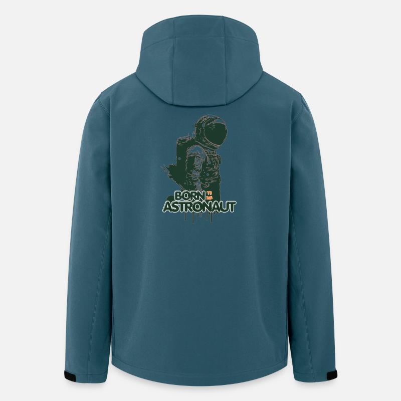 Né Pour Astronaute - Design Spatial - Veste softshell homme en polyester recyclé Stanley/Stella - bleu pétrole foncé