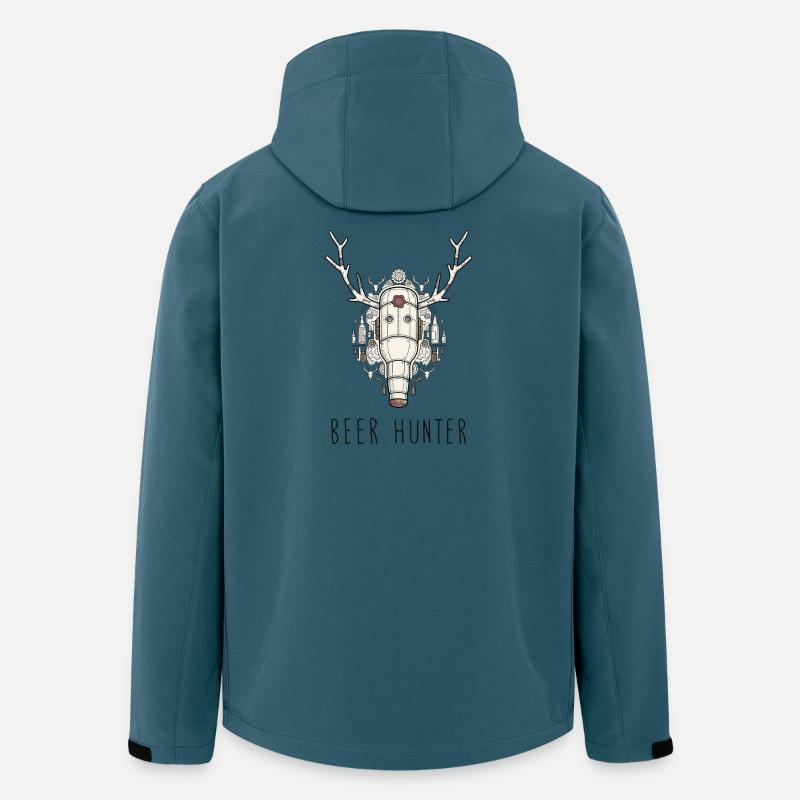 Beer Hunter Trophy – Stahlflasche - Recycelte Männer Softshell-Jacke von Stanley/Stella - Dunkles Petrol