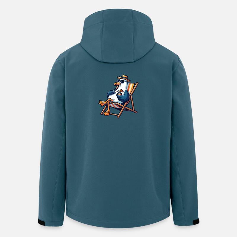 Mouette Lounge de plage - Veste softshell homme en polyester recyclé Stanley/Stella - bleu pétrole foncé