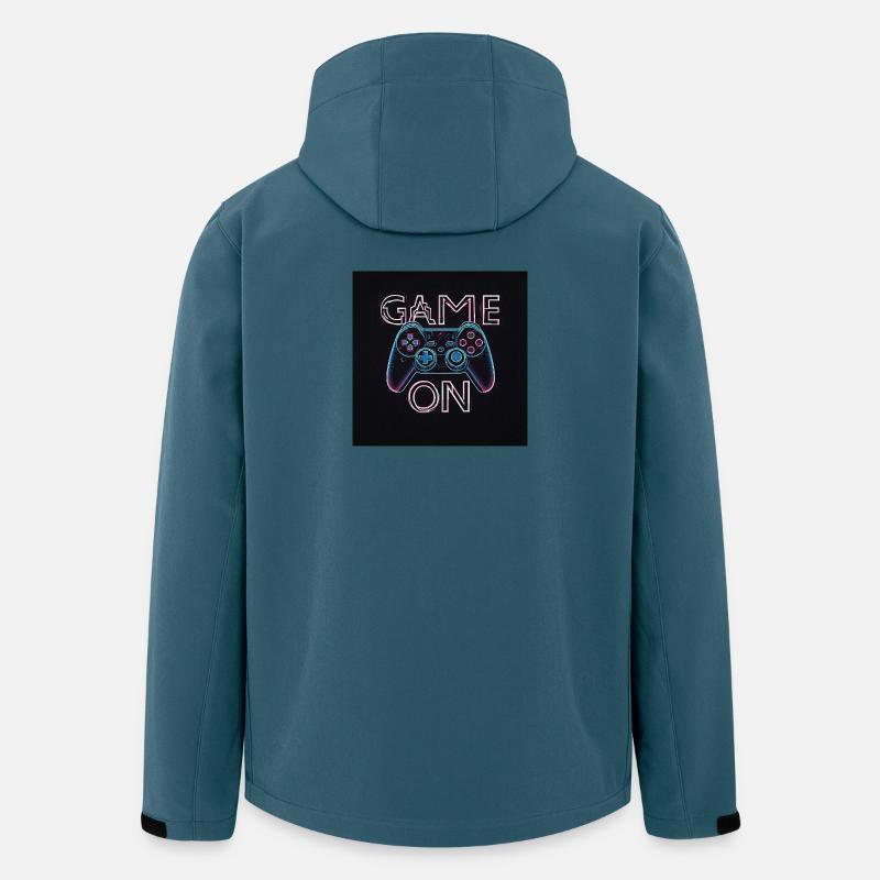 Neon Gaming Controller Design - Recycelte Männer Softshell-Jacke von Stanley/Stella - Dunkles Petrol
