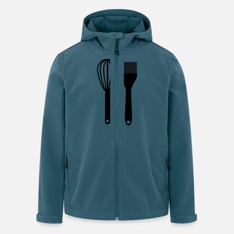 cuire - Veste softshell homme en polyester recyclé Stanley/Stella - bleu pétrole foncé