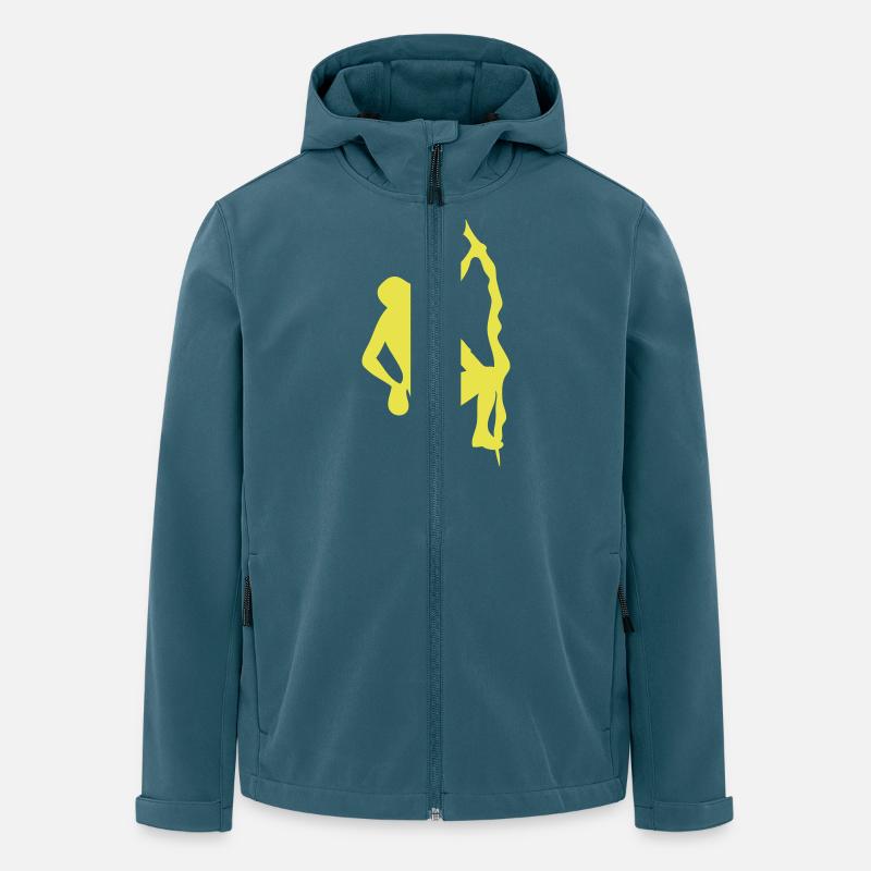 Klettersport - Recycelte Männer Softshell-Jacke von Stanley/Stella - Dunkles Petrol