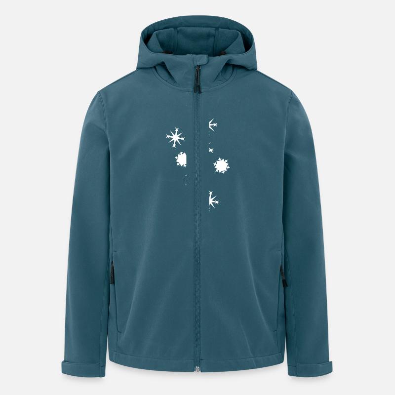 Flocon de neige - Veste softshell homme en polyester recyclé Stanley/Stella - bleu pétrole foncé