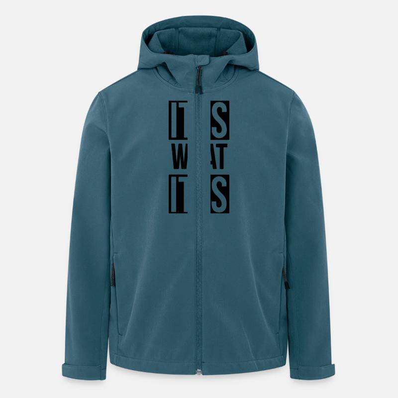 c'est comme ça - Veste softshell homme en polyester recyclé Stanley/Stella - bleu pétrole foncé