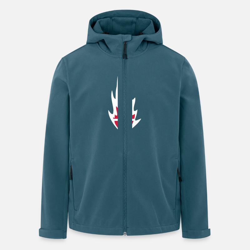 Denmark Danmark Fire Flame Design - Veste softshell homme en polyester recyclé Stanley/Stella - bleu pétrole foncé
