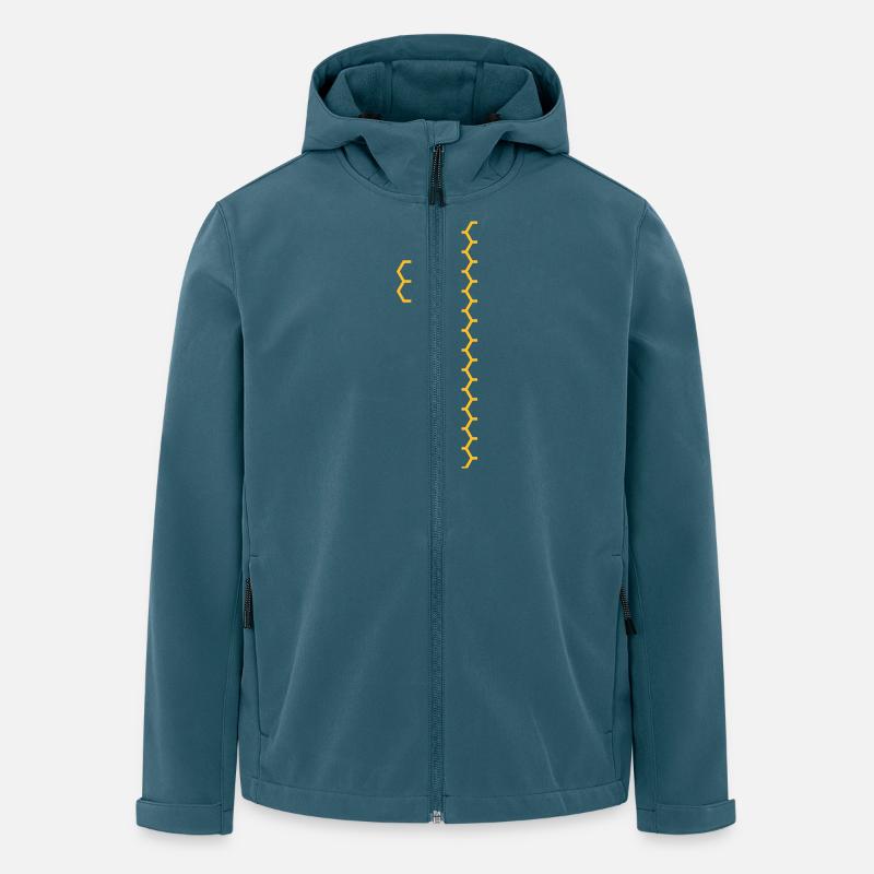 Honeycombs - Veste softshell homme en polyester recyclé Stanley/Stella - bleu pétrole foncé