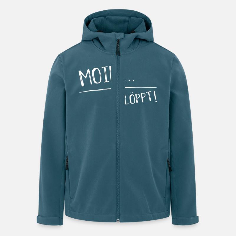 Moin löppt lustig norddeutsch plattdüsch Geschenk - Recycelte Männer Softshell-Jacke von Stanley/Stella - Dunkles Petrol