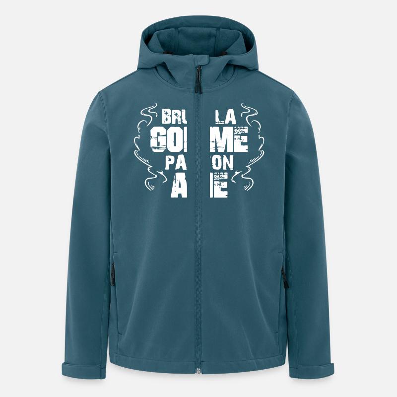Brule la gomme Face - Veste softshell homme en polyester recyclé Stanley/Stella - bleu pétrole foncé