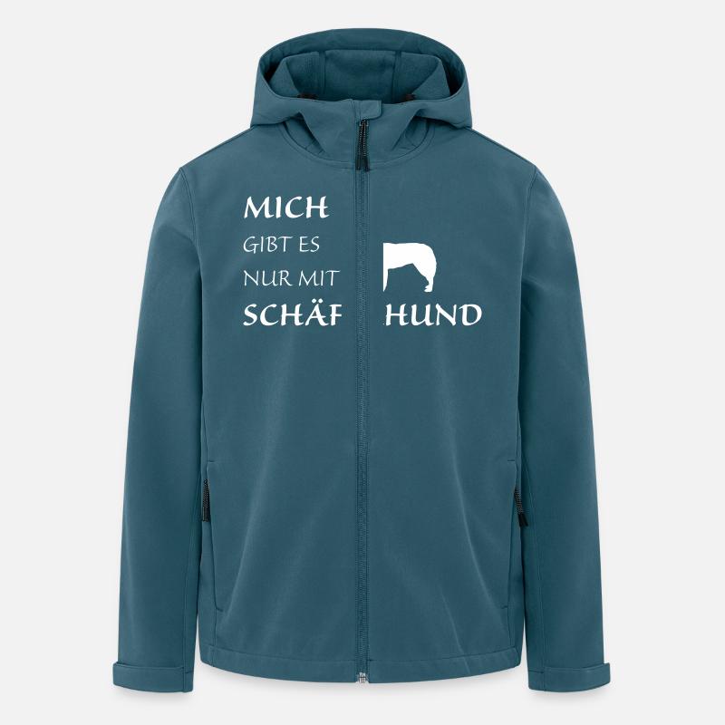 Nur mit Schäferhund - Recycelte Männer Softshell-Jacke von Stanley/Stella - Dunkles Petrol