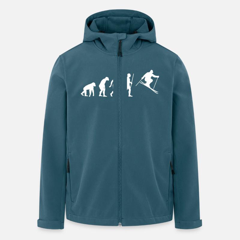 Ski Evolution - Veste softshell homme en polyester recyclé Stanley/Stella - bleu pétrole foncé