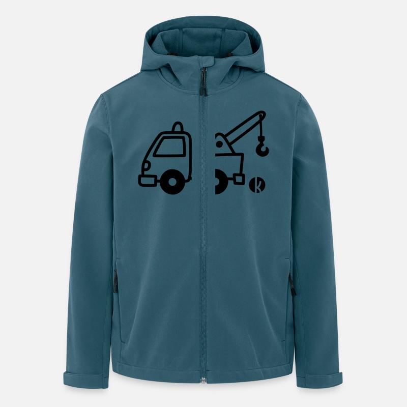 Abschlepper - Recycelte Männer Softshell-Jacke von Stanley/Stella - Dunkles Petrol