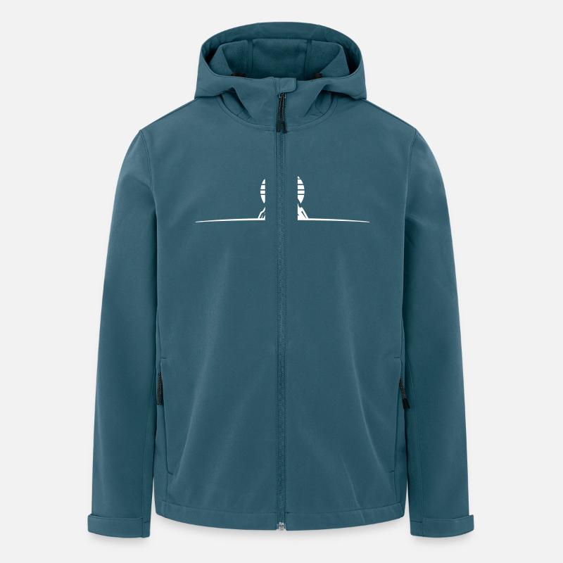 Berge Symbol - Recycelte Männer Softshell-Jacke von Stanley/Stella - Dunkles Petrol