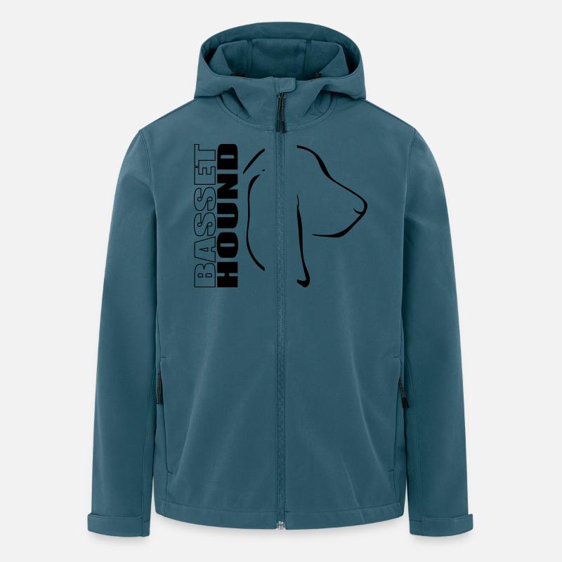 BASSET HOUND PROFIL - Recycelte Männer Softshell-Jacke von Stanley/Stella - Dunkles Petrol