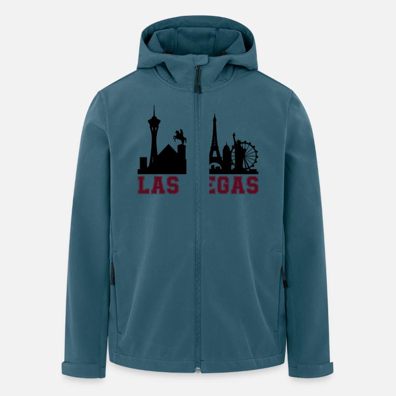 vegas skyline - Recycelte Männer Softshell-Jacke Discoverer von Stanley/Stella - Dunkles Petrol