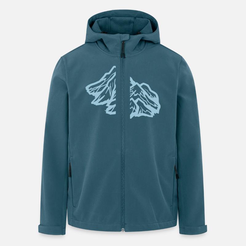 mountains - Recycelte Männer Softshell-Jacke von Stanley/Stella - Dunkles Petrol