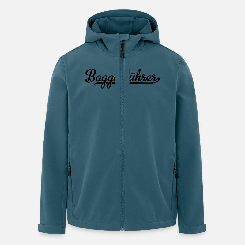 Baggerfahrer - Recycelte Männer Softshell-Jacke von Stanley/Stella - Dunkles Petrol