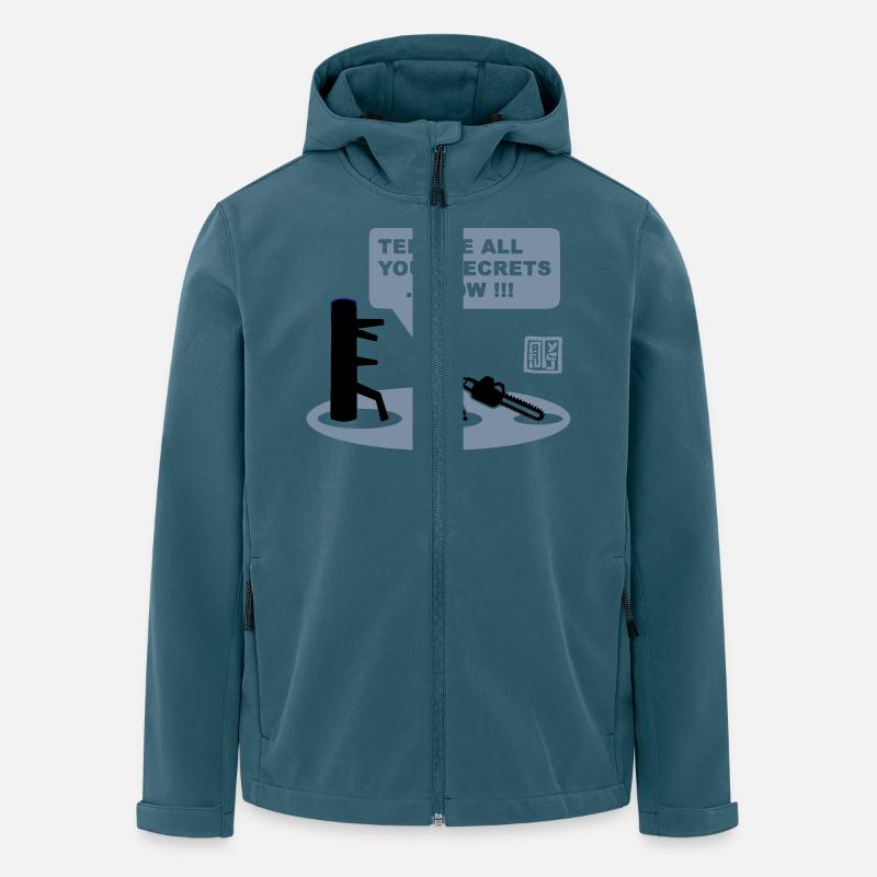 chainsawdummy - Recycelte Männer Softshell-Jacke von Stanley/Stella - Dunkles Petrol