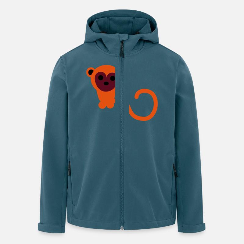 Äffchen - Recycelte Männer Softshell-Jacke von Stanley/Stella - Dunkles Petrol