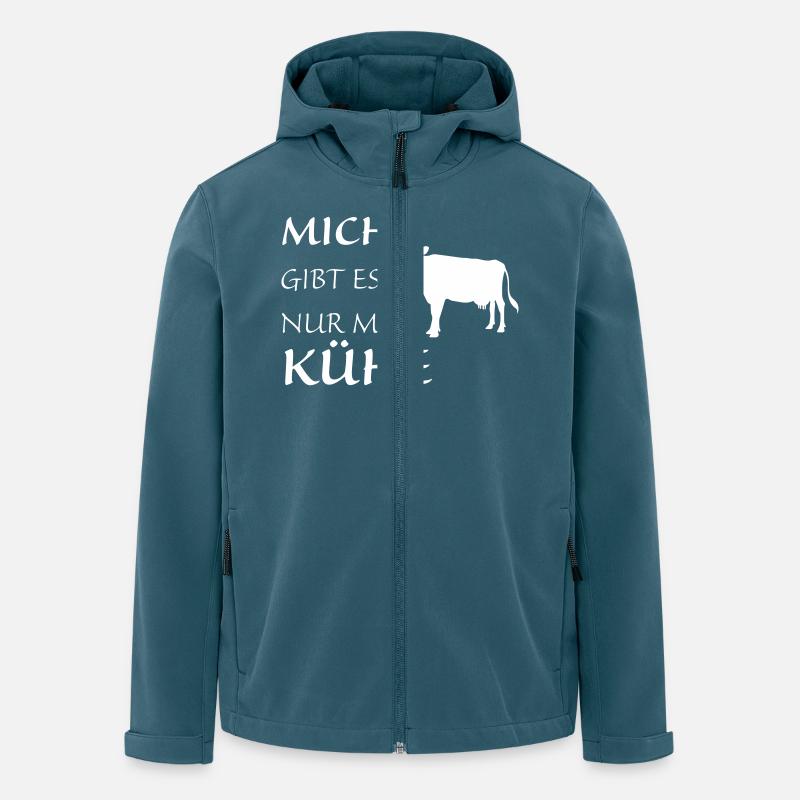 Kühe - Recycelte Männer Softshell-Jacke von Stanley/Stella - Dunkles Petrol