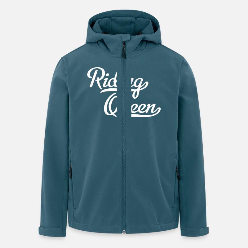 Équitation Queen - Veste softshell homme en polyester recyclé Stanley/Stella - bleu pétrole foncé