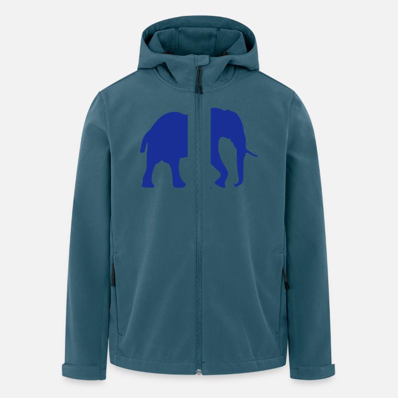 Éléphant 2 - Veste softshell homme en polyester recyclé Stanley/Stella - bleu pétrole foncé