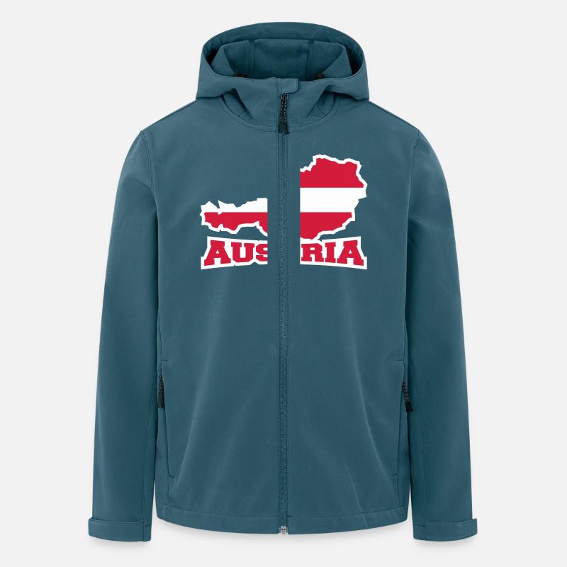 Austria Logo - Recycelte Männer Softshell-Jacke von Stanley/Stella - Dunkles Petrol